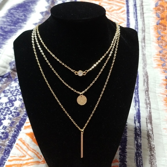 Suzie's Closet Jewelry - Stunning Layered Goldtone Choker Necklace